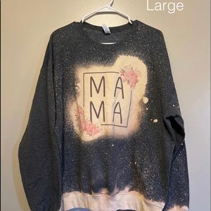 Bleached sweatshirt MAMA print large